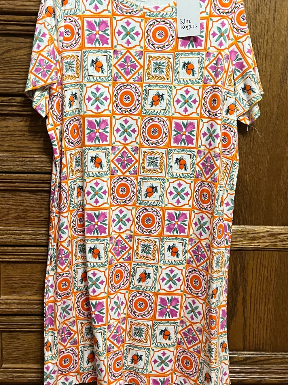 Kim Rogers large colorful dress, super cute, NWT, smoke free home